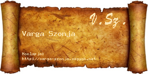 Varga Szonja névjegykártya